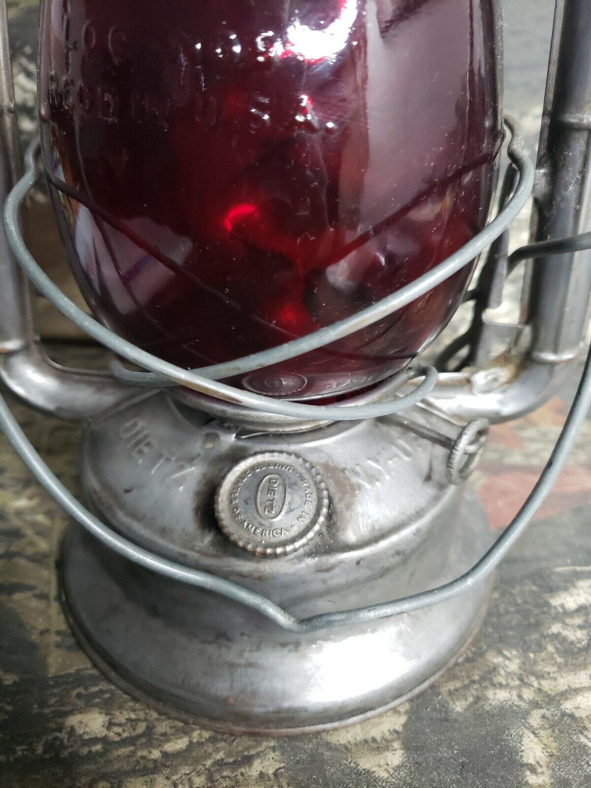 Vtg Antique Dietz Little Wizard Kerosene Lantern Oil
