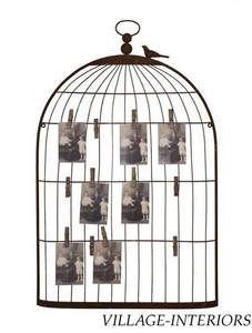 Metal Bird Cage Wall Decor - Vintage Metal Bird Cage Home Decor #Decor
