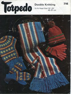 pattern Child'S Hats hooded  Scarf knitting Pattern Gloves  Hooded FOR Knit Mitts  TO child's Vintage scarf