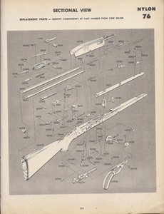 1964-Remington-Nylon-66-Rifle-Schematic-Exploded-View ... remington nylon 66 parts diagram 