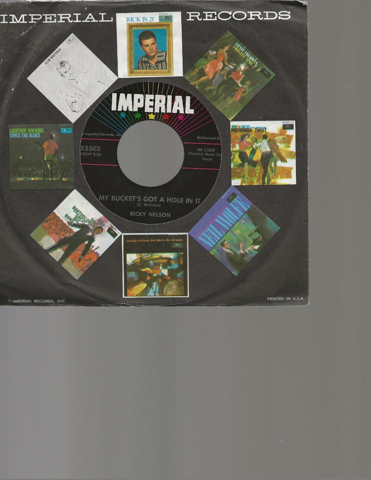 Yahoo!オークション RICKY NELSON 45 " MY BUCKET'S GOT A