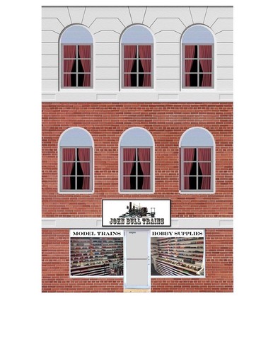 10 HO Scale Building Fronts for Model Train Layout Backgrounds | eBay