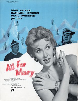 ALL FOR MARY 1955 Nigel Patrick, Kathleen Harrison, David Tomlinson TRADE ADVERT