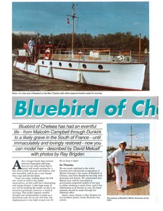  -CONTROL-BLUEBIRD-of-CHELSEA-MODEL-BOAT-FULL-SIZE-PRINTED-PLAN-NOTES