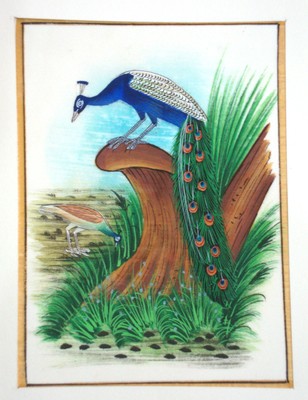 Bird PAINTING EHS forest miniature Painting artist nature paper X-mase gift Art