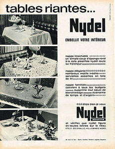PUBLICITE 1963 NYDEL nappes