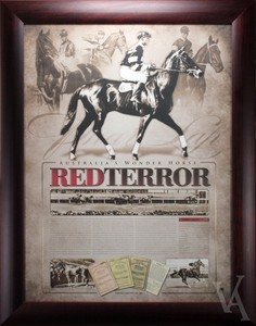 Sale Horse Racing Phar LAP RED Terror Melbourne CUP Framed LT Edition ...