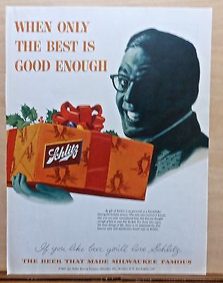 1954 magazine ad for Schlitz Beer - Christmas gift of Schlitz, send the