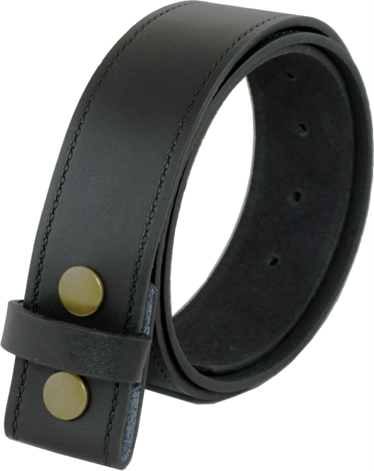 MENS LEATHER ASHFORD RIDGE PRESS STUD SNAP ON CLIP BELT BLACK BROWN OWN