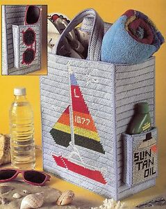 ... -SAILBOAT-TOTE-BAG-HAS-2-SIDE-POCKETS-PATTERN-PLASTIC-CANVAS-PATTERN