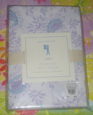 Pottery Barn Kids LARA Lavender/Blue Paisley Standard ...