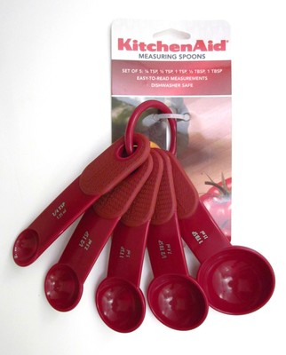 KITCHEN AID RED MEASURING SPOONS ~ SET ...