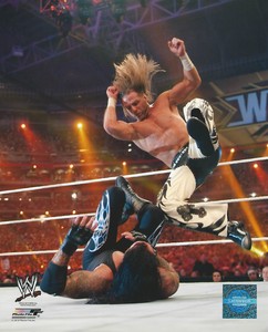 ... WWE Official 8x10 Promo Photo Shawn Michaels Undertaker In Ring 2010