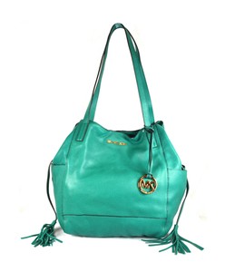 Details about MICHAEL KORS Ashbury Leather XL Grab Tote Bag Aqua Large ...