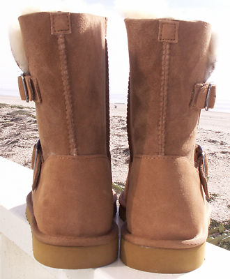 Pre-owned Martini Original  Australian Sheepskin Cozy Boot Ladies Size 8 In Tan