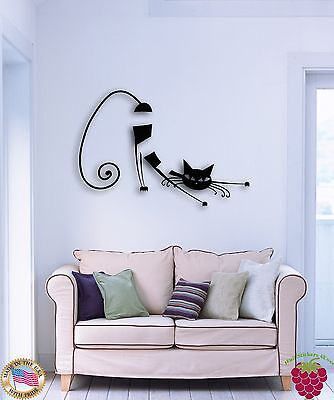 Wall Sticker Cat Kitty Pets Abstract Animal The Best Decor For Living Room (Best Wall Decals For Living Room)