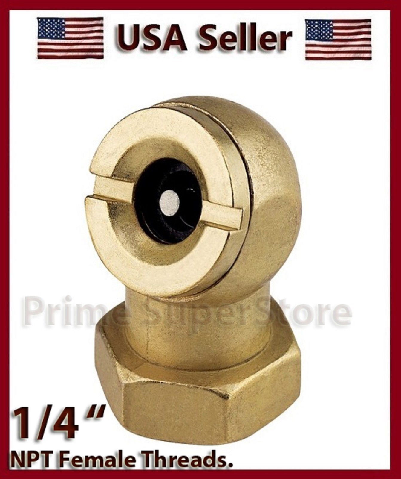 NEW 1/4 INCH BALL CHUCK BRASS TIRE INFLATOR AIR LINE COMPRESSOR/ TANK