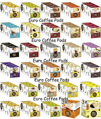 Nescafe Dolce Gusto Coffee Pods, Capsules - 3 Boxes - Select From 40 Flavours 1F