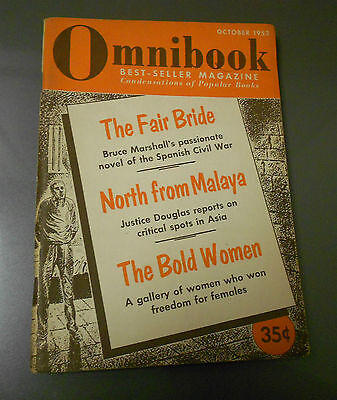 1953 Oct OMNIBOOK Digest Magazine FN- Best-Sellers SPANISH CIVIL