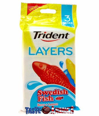 UPC 012546007849 product image for Trident Layers Swedish Fish Berry & Lemon Sugar Free 3 X 14 Piece Chewing Gum | upcitemdb.com