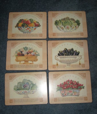 Pimpernel VEGETABLE PLACEMATS cork backed SET OF ...