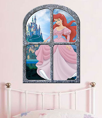 Disney princess   ARIEL the LITTLE MERMAID  !!!  GIANT WINDOW VIEW POSTER