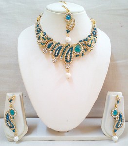 Designer-Indian-Fashion-Jewelry-Pearl-Diamante-Party-Necklace-Earring ...