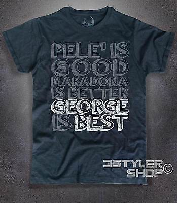 T-shirt uomo George Best Pelè Maradona calcio football