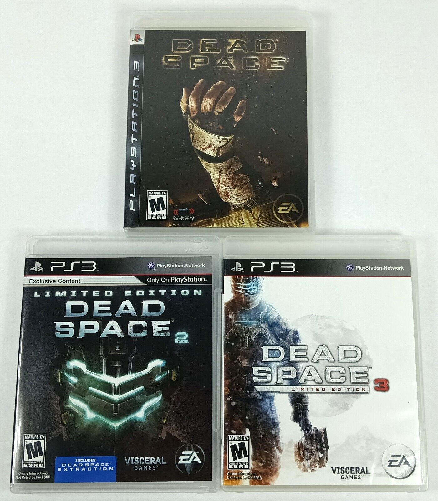 Dead Space 1 2 3 PlayStation 3 PS3 Trilogy Horror Lot Bundle Collection Complete
