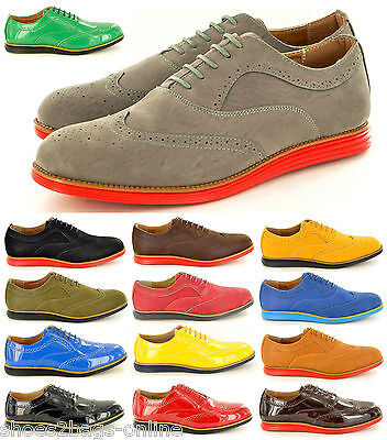 New Mens Casual Formal Lace Up Brogue Designer Shoes In UK Sizes 6 7 8 9 10 11