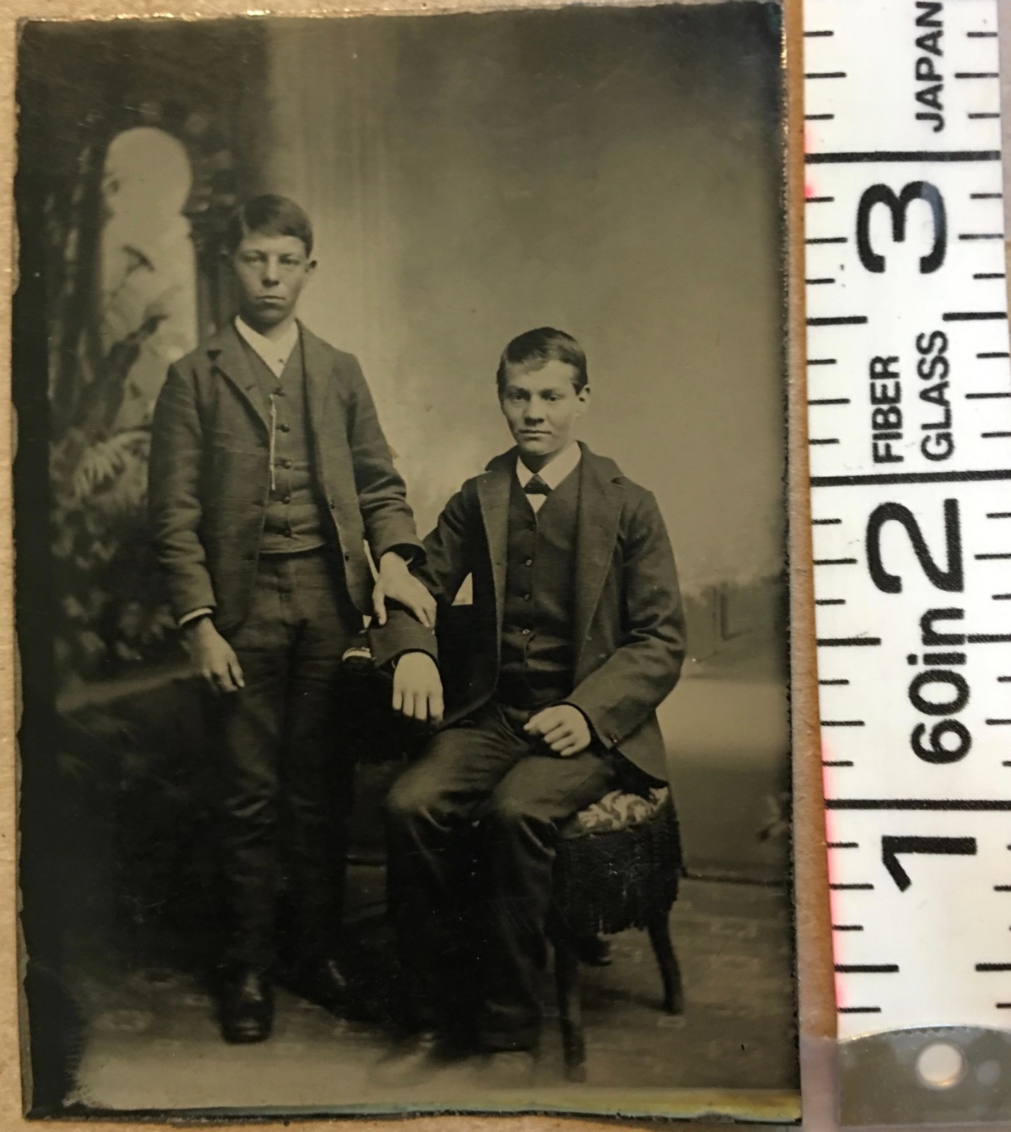 Antique Civil War Era Tintype Photograph, 2 ...