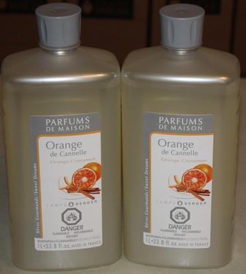 2 LITER Bottles ORANGE CINNAMON Lampe Berger ...