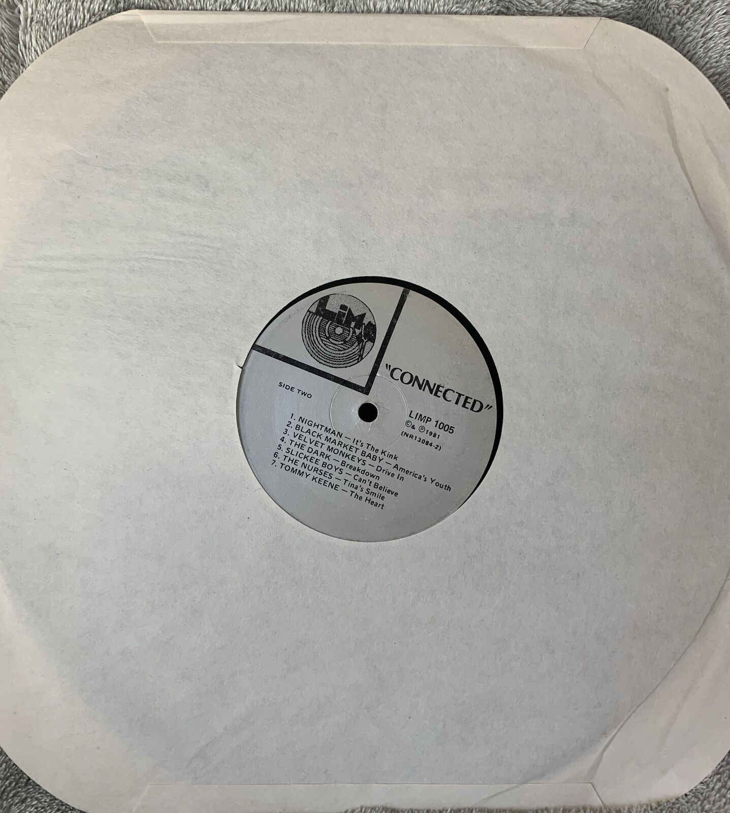 Connected - A DC Rock Sampler LP (LIMP 1005) rare Tommy Keene / Slickee Boys