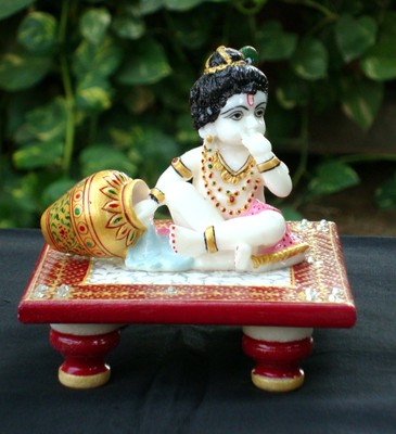 Krishna statue scluptur marble handicraft decor statue gift god India Painting