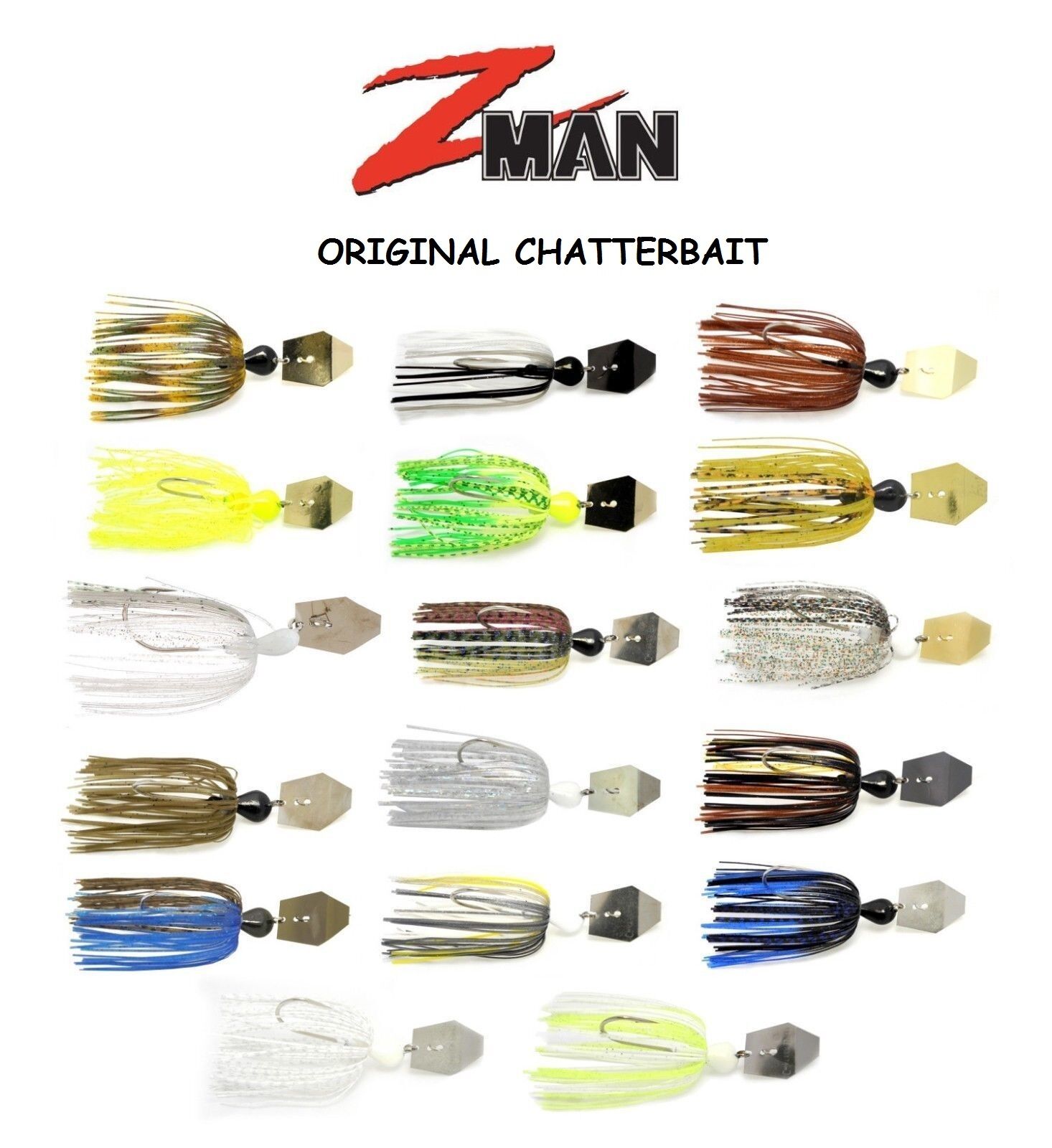 Z-Man Original ChatterBait, 1/2 oz, Choice of Colors