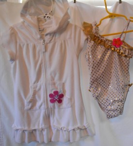 ... -3T-Bunz-Kids-one-piece-swim-suit-white-wt-gold-spots-white-coverup