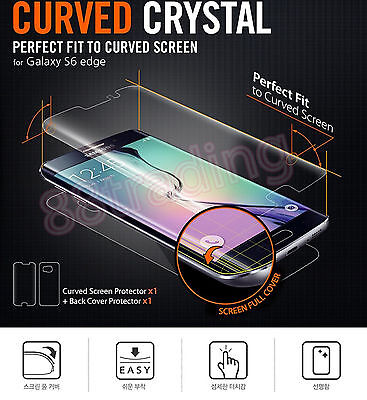 PREMIUM BEST CURVED FIT FRONT + BACK BODY SCREEN PROTECTOR FOR SAMSUNG EDGE (Best S6 Edge Screen Protector)