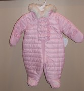 NEW Girls Size 6 Months Babies R Us Bunting Coat Snowsuit Pink Nwt