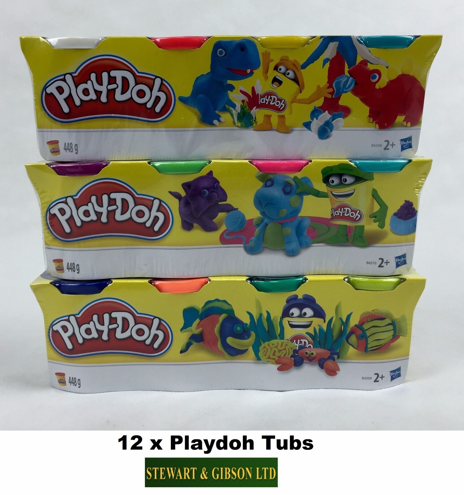 Hasbro Play-Doh Playdoh 12 Tub Pack Assorted Colours | eBay