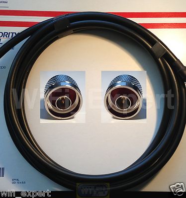 TIMES® 15ft LMR-400 Times Microwave Coax Cable N Male Connector LMR400 USA MADE. Buy it now for 32.99