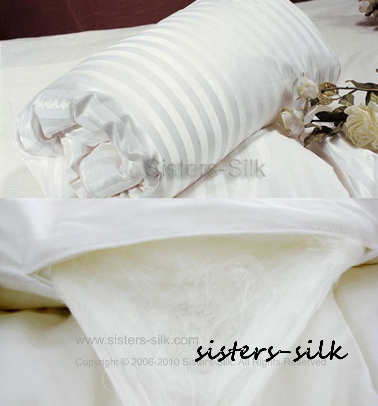 100% silk filled duvet quilt comforter sisters-silk
