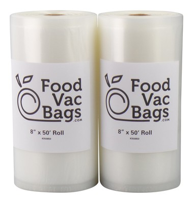 2 FoodVacBags 8x50 Rolls 4 mil Vacuum ...