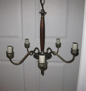 Modern chandelier Century Mid Chandelier Wood danish Danish Brass  Teak  vintage Vintage Hanging  5