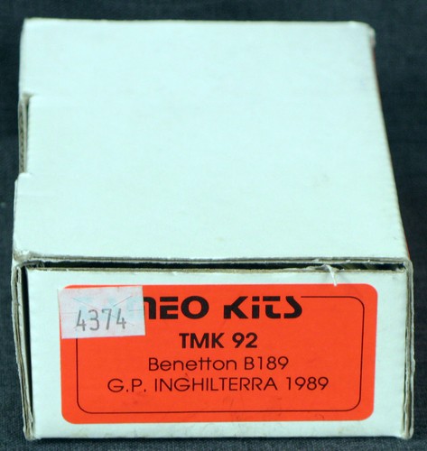 1:43 Tameo Kits - TMK 92 - Benetton B189 - G.P. Inghilterra 1989