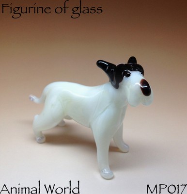 Bull Terrier dog figurine Blown glass Souvenirs ...