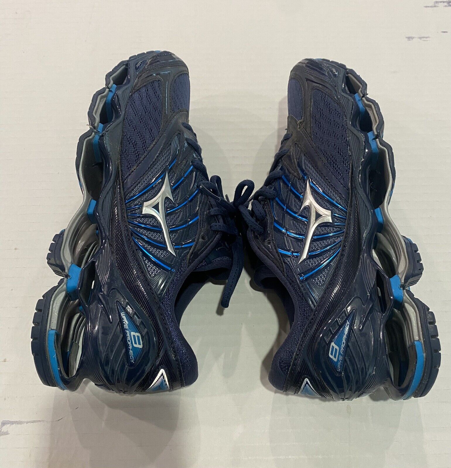 Mizuno Mens Wave Prophecy 8 411054 BW73 Blue Running Shoes Sneakers Size 7.5