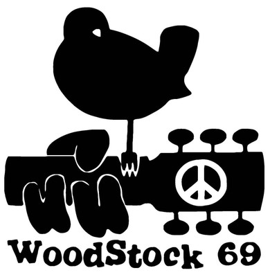 woodstock 1969 vinyl window decal free shipping