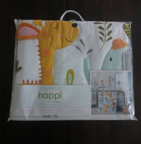 UPC 084122590045 product image for Lambs & Ivy Dena 4 Piece Bedding Set, Happi Jungle | upcitemdb.com