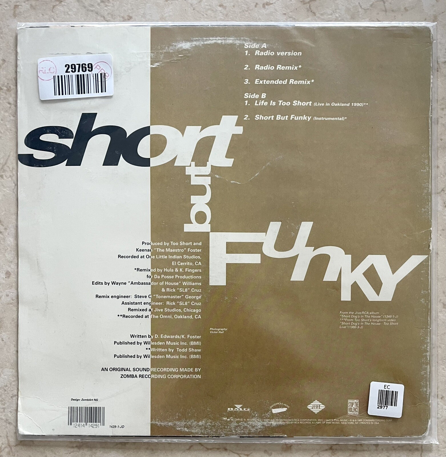 Yahoo!オークション TOO SHORT AUTOGRAPHED VINYL RECORD COVER SHOR...