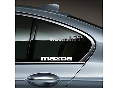 2 - MAZDA 3 5 RX7 RX8 Mazdaspeed Racing Decal sticker emblem logo WHITE